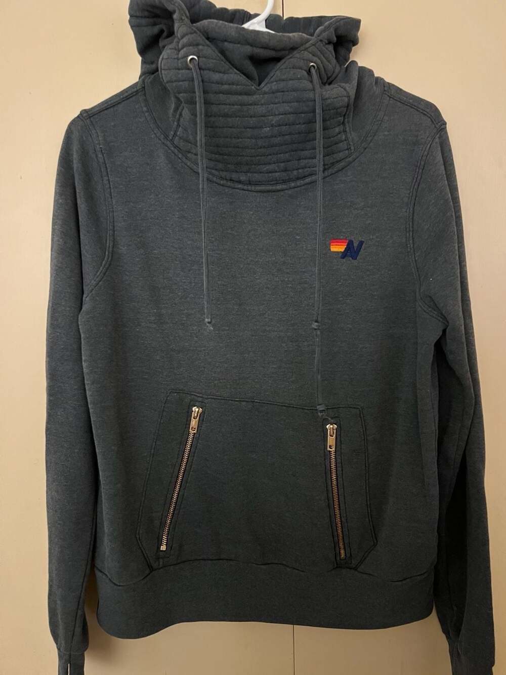 Aviator Nation Ninja Pullover Hoodie with Zipper Pockets - Size Small - Picture 2 of 8